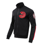 NBA ATLANTA HAWKS CLASSIC VESTE D'ENTRAÎNEMENT EN MAILLE DOUBLE POUR HOMME (NOIR)