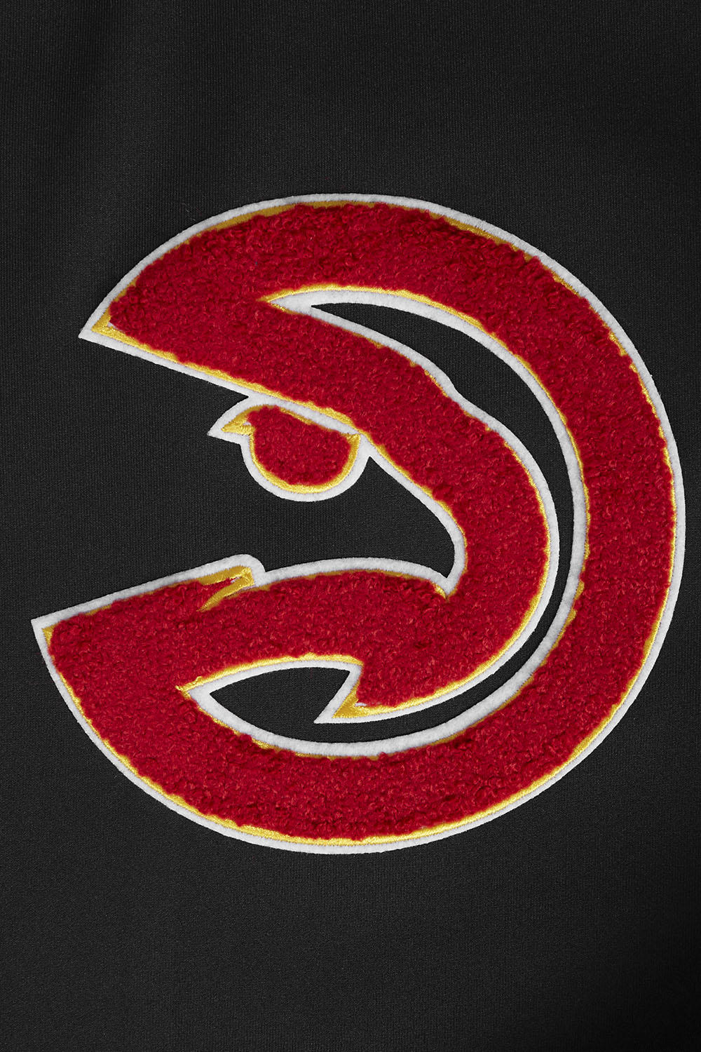 NBA ATLANTA HAWKS CLASSIC VESTE D'ENTRAÎNEMENT EN MAILLE DOUBLE POUR HOMME (NOIR)