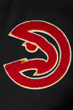 NBA ATLANTA HAWKS CLASSIC VESTE D'ENTRAÎNEMENT EN MAILLE DOUBLE POUR HOMME (NOIR)