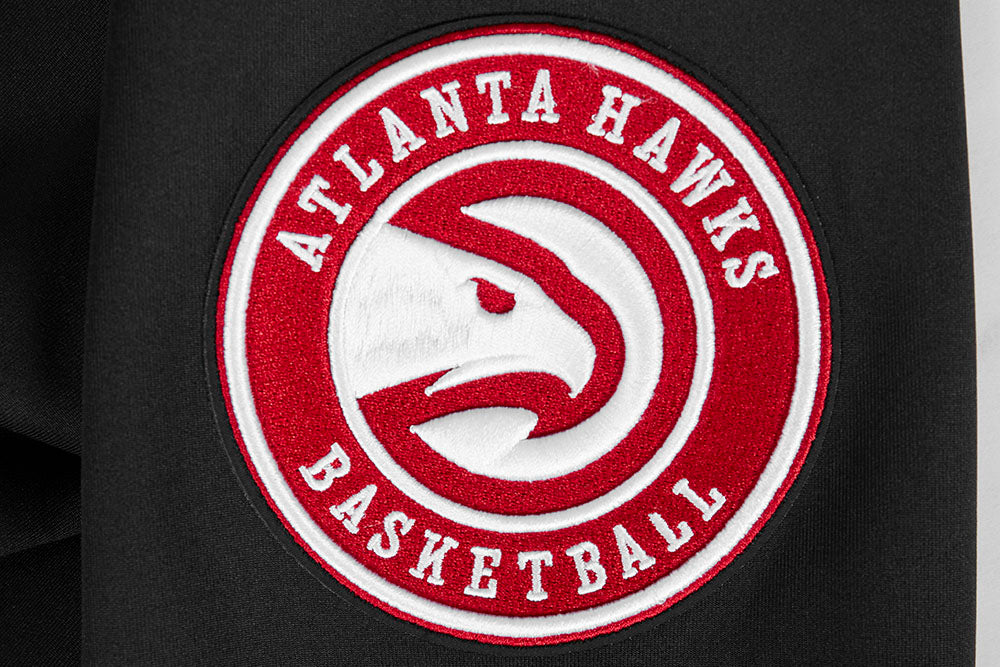 NBA ATLANTA HAWKS CLASSIC VESTE D'ENTRAÎNEMENT EN MAILLE DOUBLE POUR HOMME (NOIR)