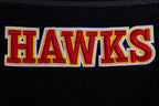 NBA ATLANTA HAWKS RETRO CLASSIC MEN'S RIB WOOL VARSITY JACKET (BLACK/RED/BLACK)