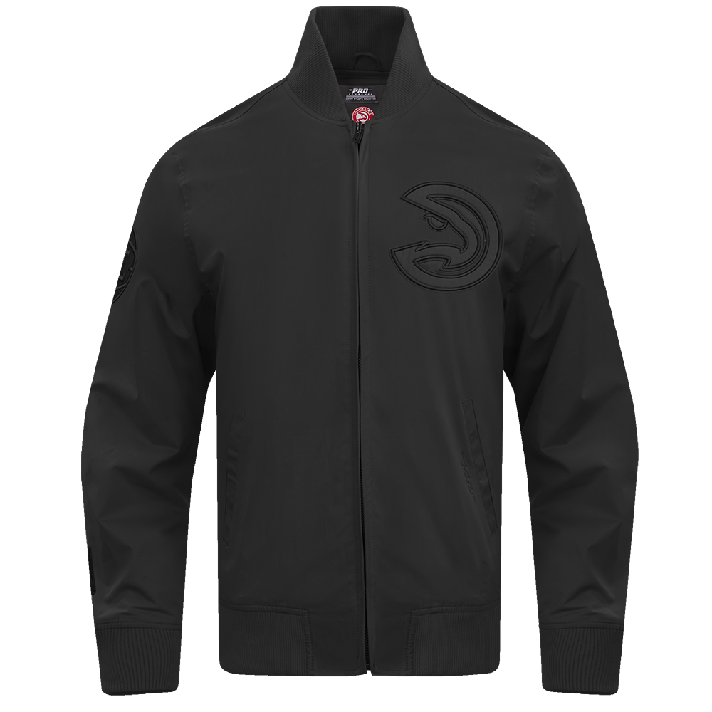 NBA ATLANTA HAWKS NEUTRAL MEN'S  TWILL JACKET (BLACK)