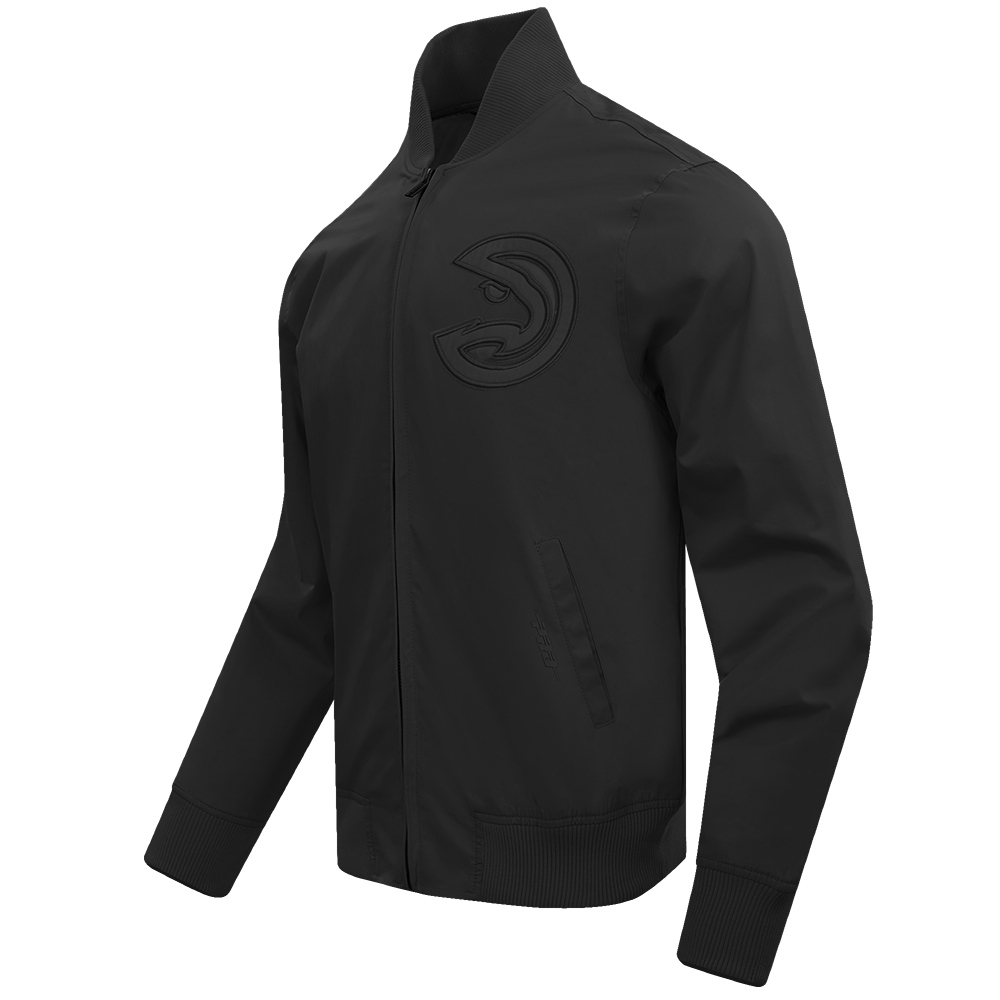 NBA ATLANTA HAWKS NEUTRAL MEN'S  TWILL JACKET (BLACK)