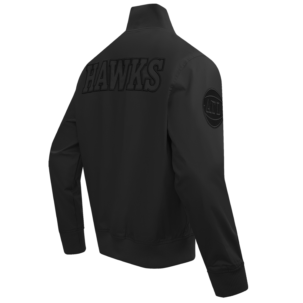NBA ATLANTA HAWKS NEUTRAL MEN'S  TWILL JACKET (BLACK)