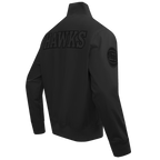 NBA ATLANTA HAWKS NEUTRAL MEN'S  TWILL JACKET (BLACK)