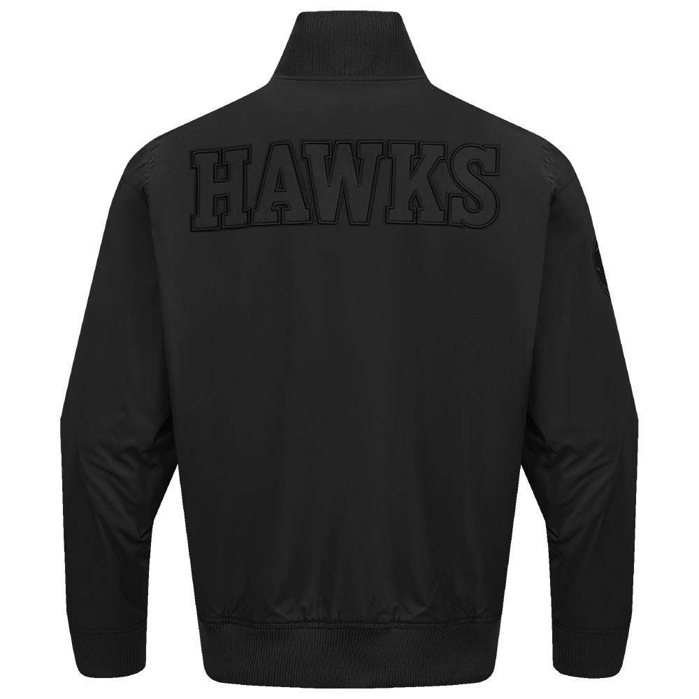 NBA ATLANTA HAWKS NEUTRAL MEN'S  TWILL JACKET (BLACK)