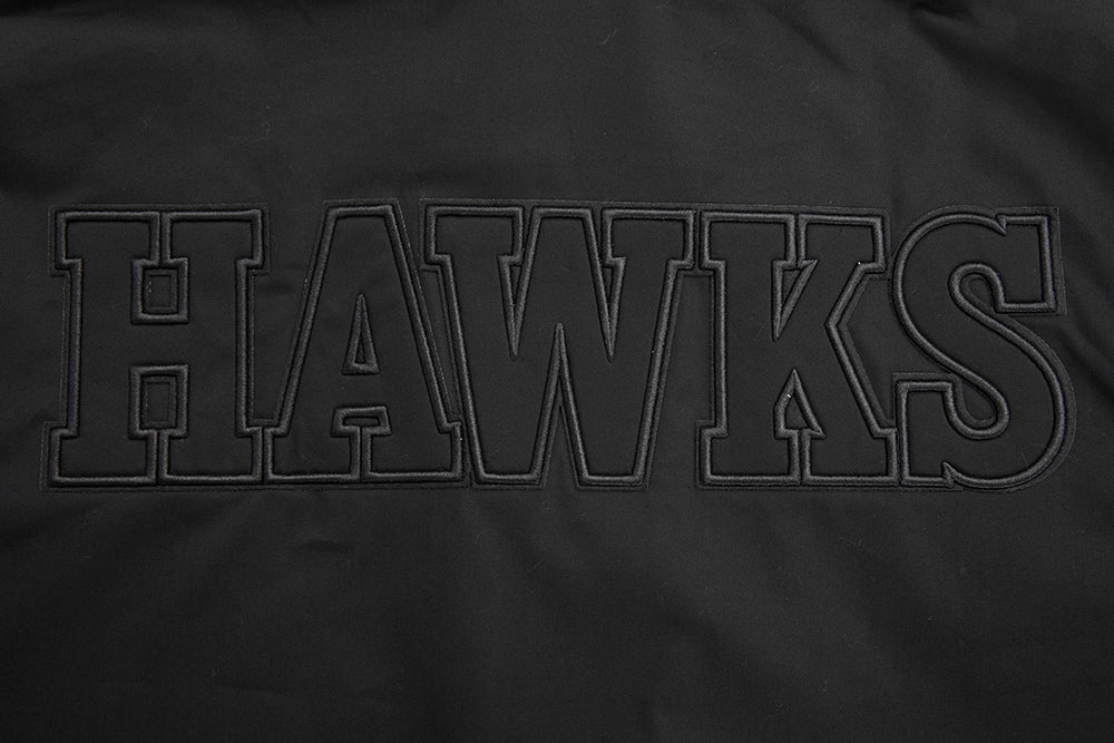NBA ATLANTA HAWKS NEUTRAL MEN'S  TWILL JACKET (BLACK)