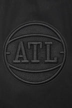 NBA ATLANTA HAWKS NEUTRAL MEN'S  TWILL JACKET (BLACK)
