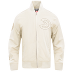 NBA ATLANTA HAWKS NEUTRAL MEN'S  TWILL JACKET (EGGSHELL)