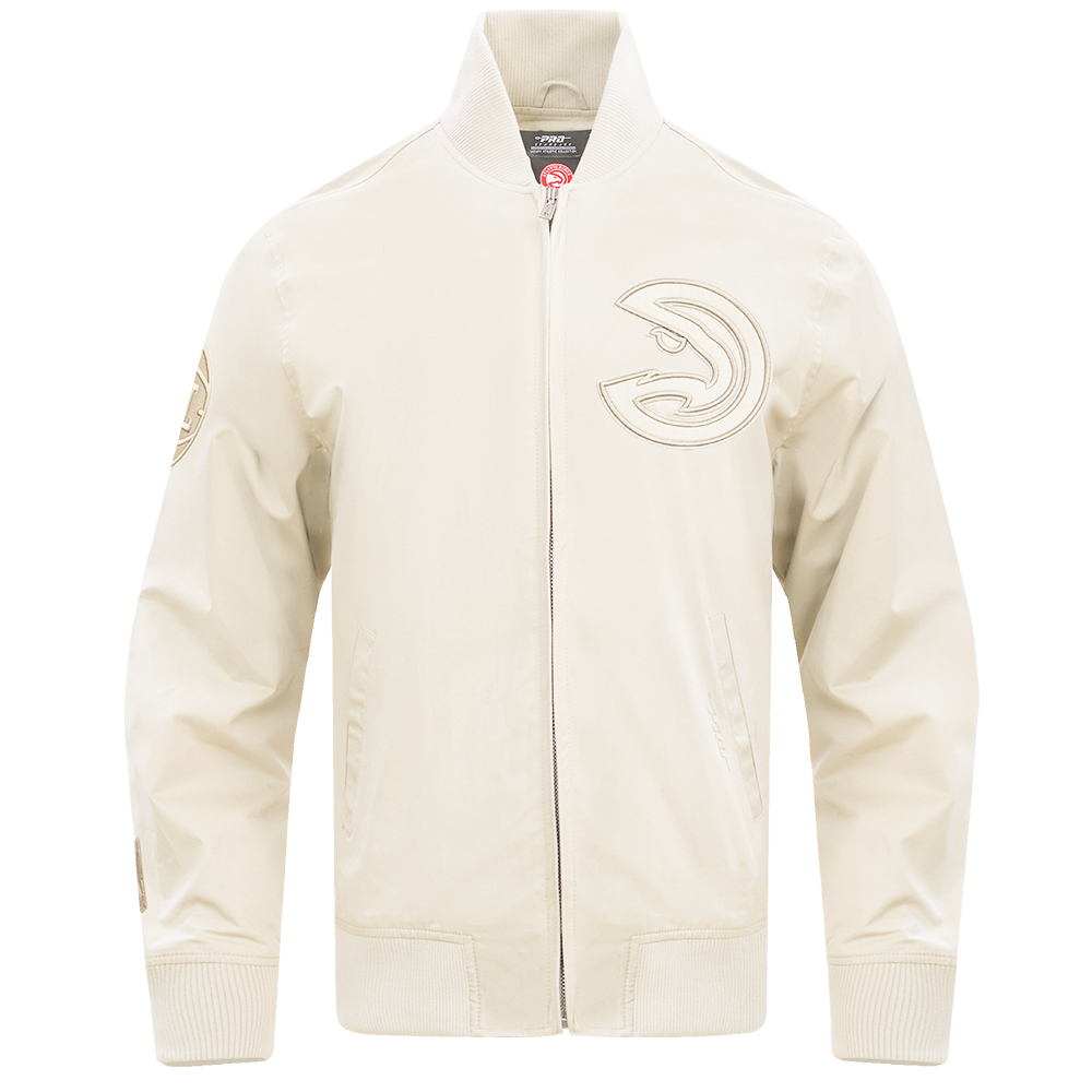 NBA ATLANTA HAWKS NEUTRAL MEN'S  TWILL JACKET (EGGSHELL)
