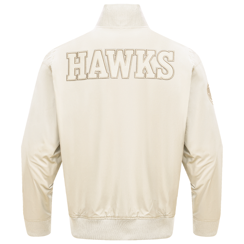 NBA ATLANTA HAWKS NEUTRAL MEN'S  TWILL JACKET (EGGSHELL)