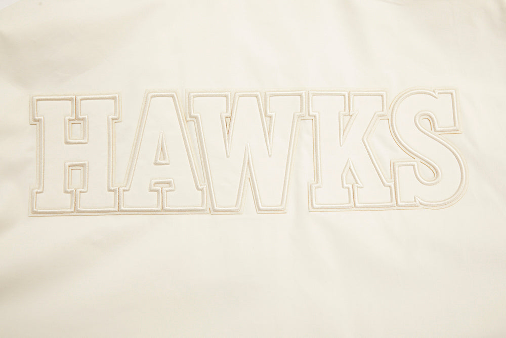 NBA ATLANTA HAWKS NEUTRAL MEN'S  TWILL JACKET (EGGSHELL)