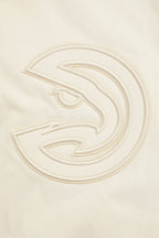 NBA ATLANTA HAWKS NEUTRAL MEN'S  TWILL JACKET (EGGSHELL)