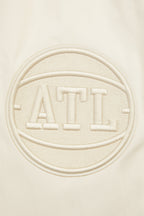 NBA ATLANTA HAWKS NEUTRAL MEN'S  TWILL JACKET (EGGSHELL)