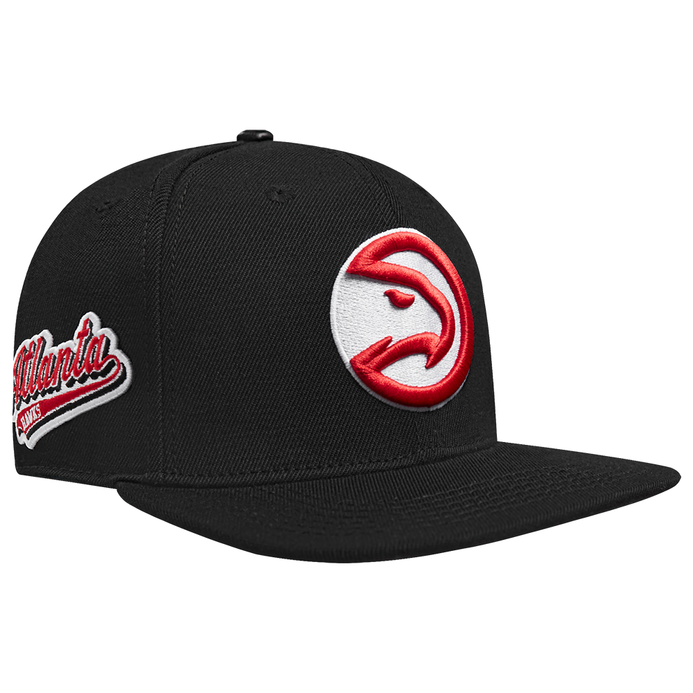 NBA ATLANTA HAWKS SCRIPT TAIL WOOL SNAPBACK (BLACK)