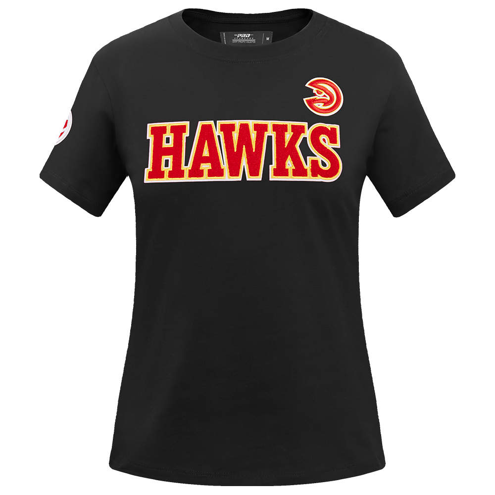 T-shirt NBA ATLANTA HAWKS CLASSIC SLIM FIT POUR FEMME (NOIR)