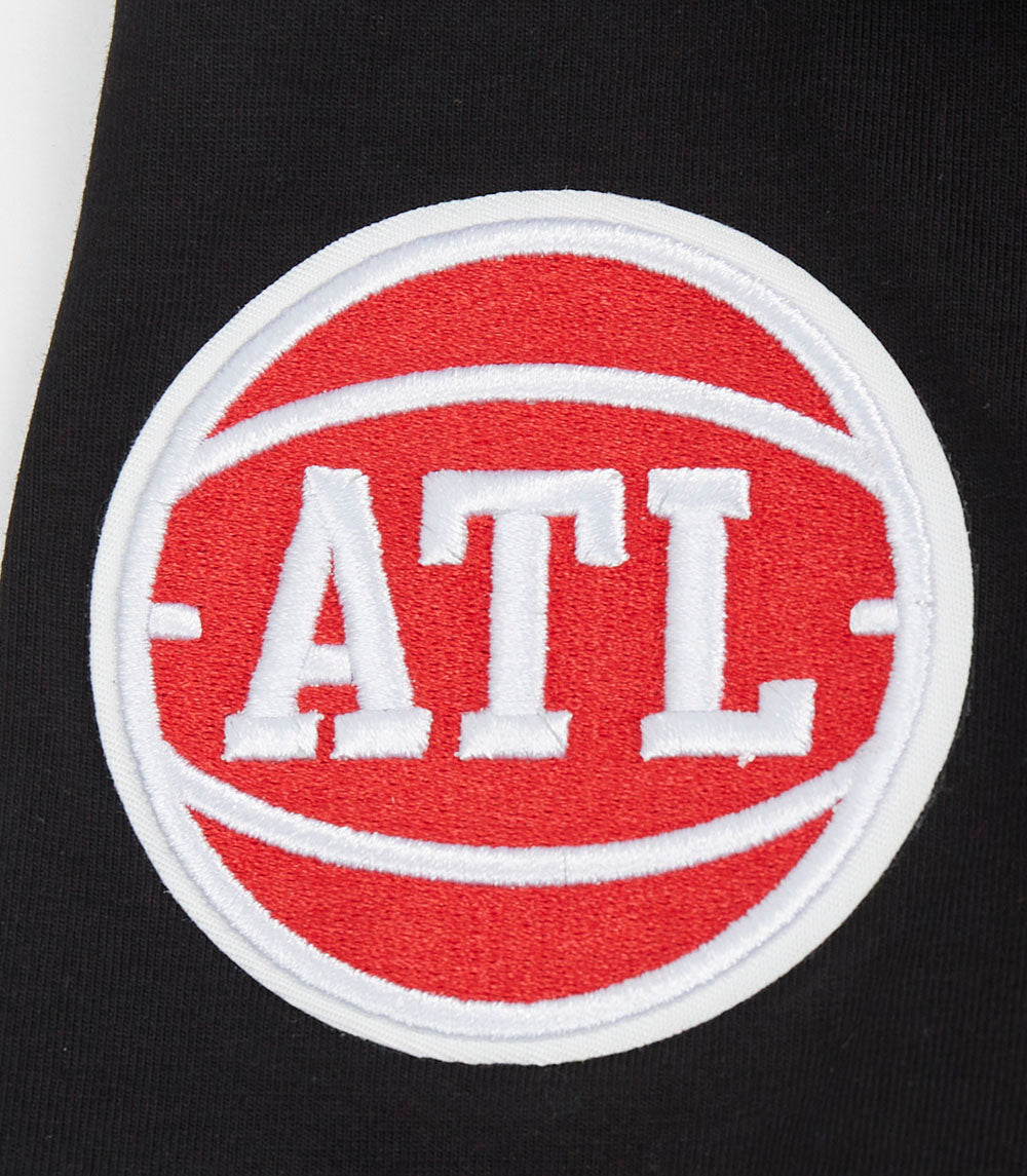 NBA ATLANTA HAWKS CLASSIC T-SHIRT AJUSTÉ À MANCHES COURTES POUR FEMME (NOIR)