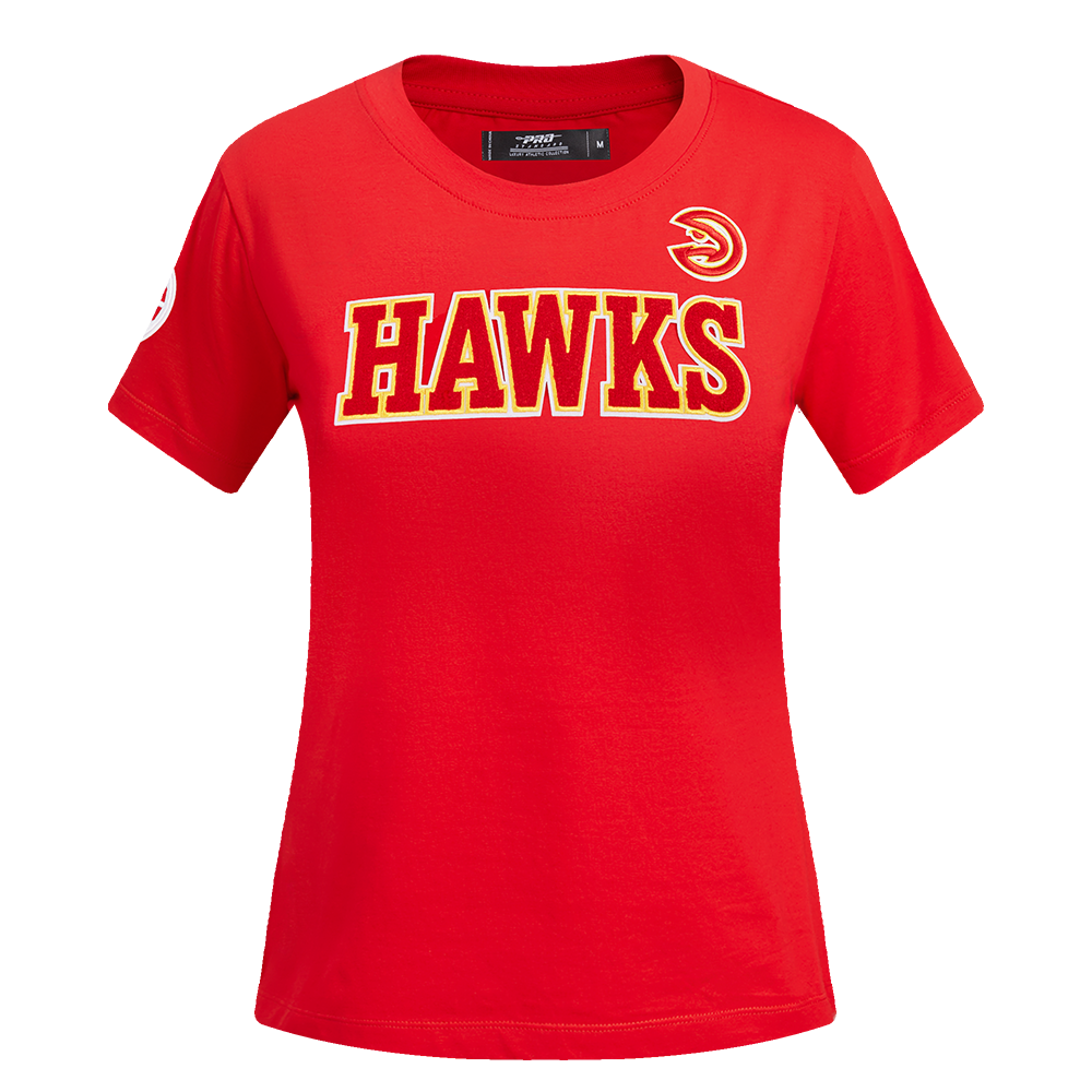 NBA ATLANTA HAWKS CLASSIC SHORT SLEEVE WOMEN'S SLIM FIT TEE (RED)