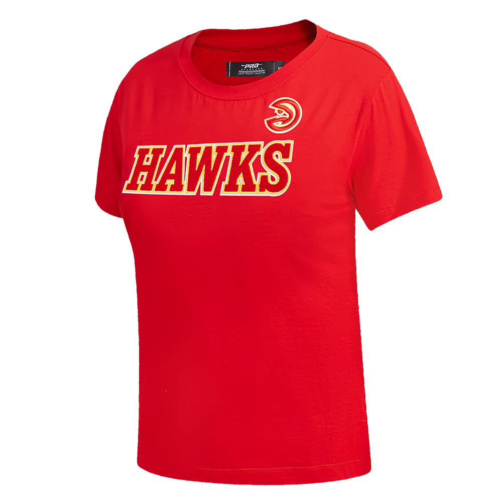 NBA ATLANTA HAWKS CLASSIC SHORT SLEEVE WOMEN'S SLIM FIT TEE (RED)