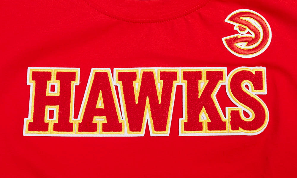 NBA ATLANTA HAWKS CLASSIC SHORT SLEEVE WOMEN'S SLIM FIT TEE (RED)
