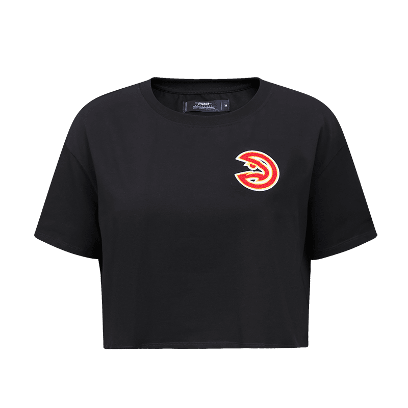 NBA ATLANTA HAWKS CLASSIC T-SHIRT À COUPE CARRÉE POUR FEMME (NOIR)