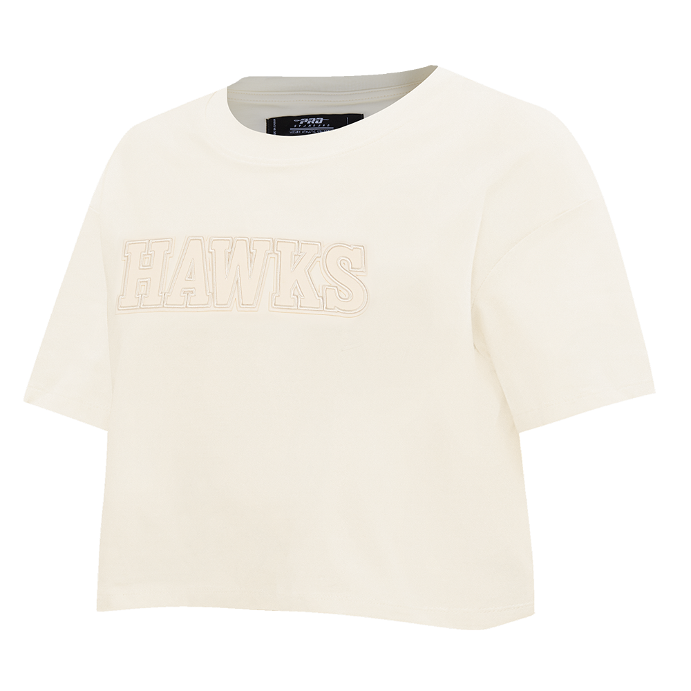 NBA ATLANTA HAWKS NEUTRAL WOMEN'S BOXY TEE (EGGSHELL)