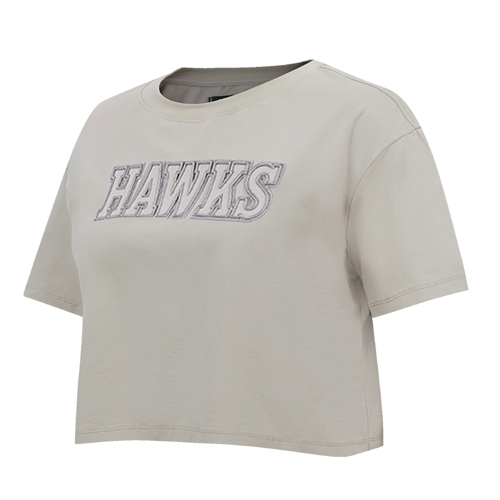 NBA ATLANTA HAWKS NEUTRAL WOMEN'S BOXY TEE (TAUPE)