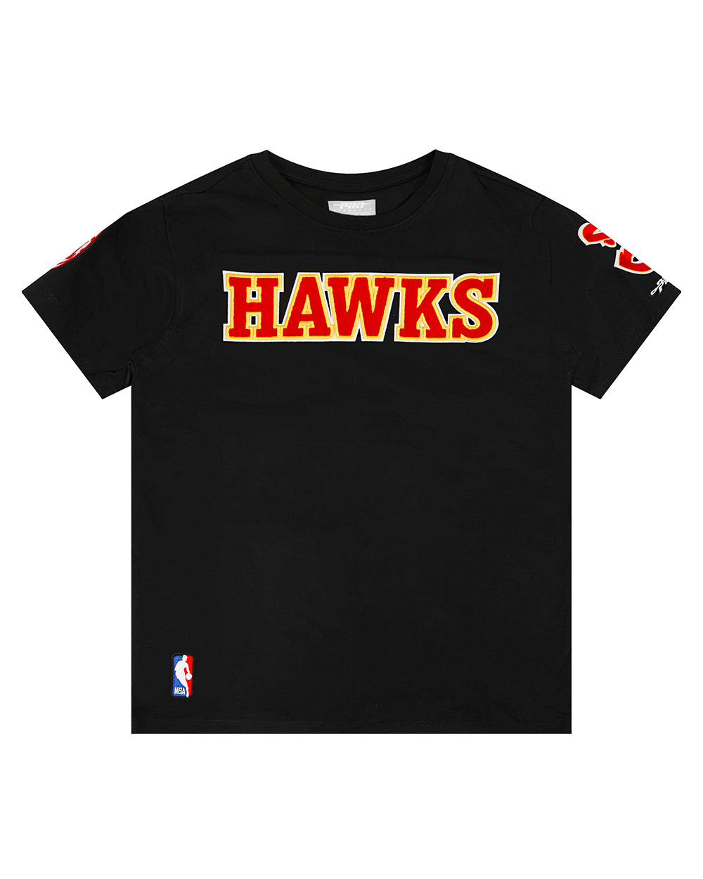 NBA ATLANTA HAWKS CLASSIC SINGLE JERSEY BIG BOY'S SINGLE JERSEY TEE (BLACK)