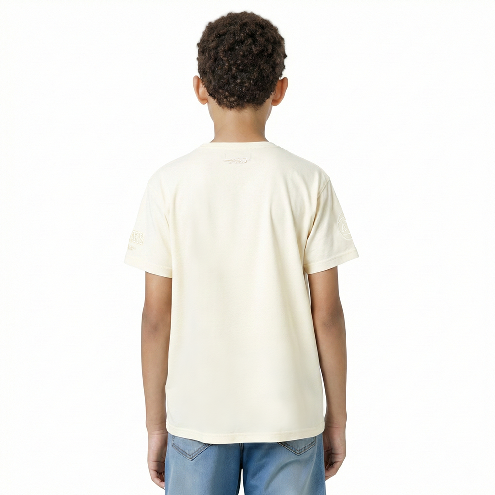 NBA ATLANTA HAWKS NEUTRAL BIG BOYS SINGLE JERSEY TEE (EGGSHELL)