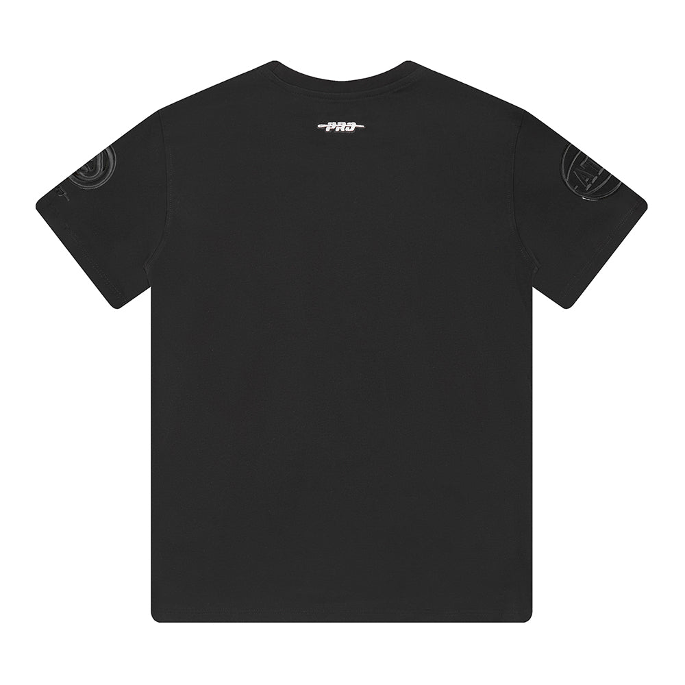 NBA ATLANTA HAWKS TRIPLE BLACK BIG BOYS SHORT SLEEVE TEE (BLACK)