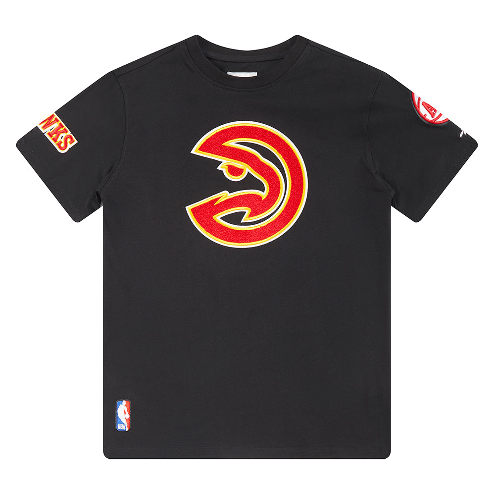 NBA ATLANTA HAWKS RETRO CLASSIC SINGLE JERSEY BIG BOY'S SINGLE JERSEY TEE (BLACK)