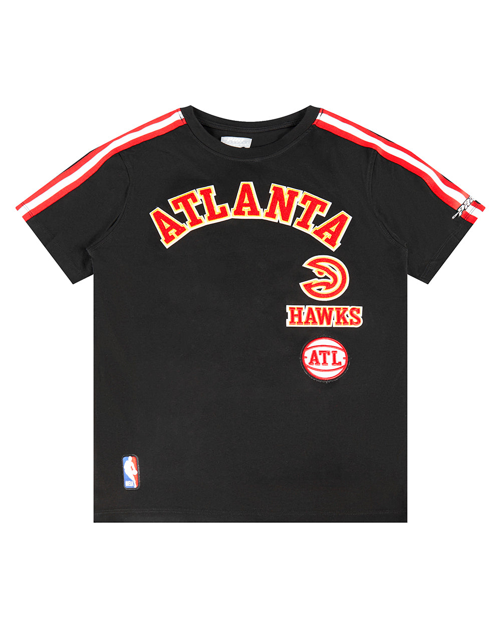 NBA ATLANTA HAWKS RETRO CLASSIC SINGLE JERSEY BIG BOY'S SINGLE JERSEY TAPING TEE (BLACK/RED)