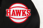 NBA ATLANTA HAWKS CLASSIC BIG BOY'S FLEECE FULL ZIP PULLOVER HOODIE (BLACK)