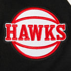 NBA ATLANTA HAWKS CLASSIC BIG BOY'S FLEECE FULL ZIP PULLOVER HOODIE (BLACK)