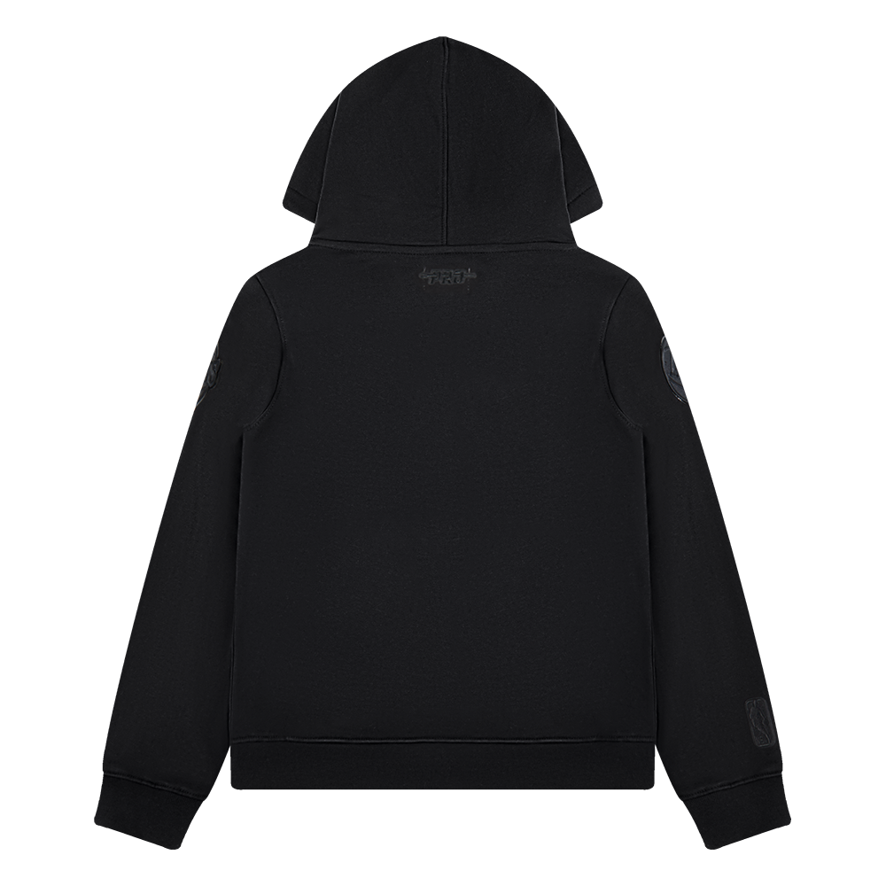 NBA ATLANTA HAWKS TRIPLE BLACK CHANDAIL À CAPUCHON EN MOLLETON POUR GARÇON JUNIOR (NOIR)