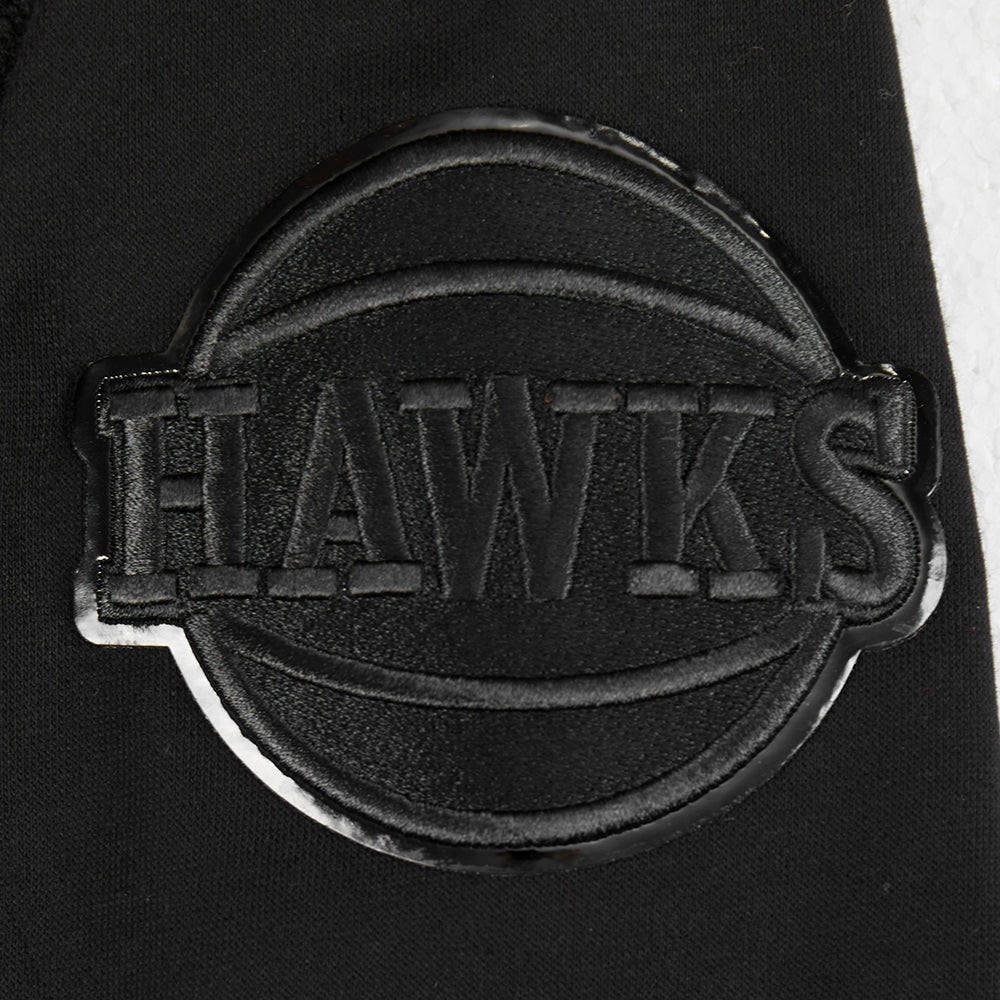 NBA ATLANTA HAWKS TRIPLE BLACK CHANDAIL À CAPUCHON EN MOLLETON POUR GARÇON JUNIOR (NOIR)