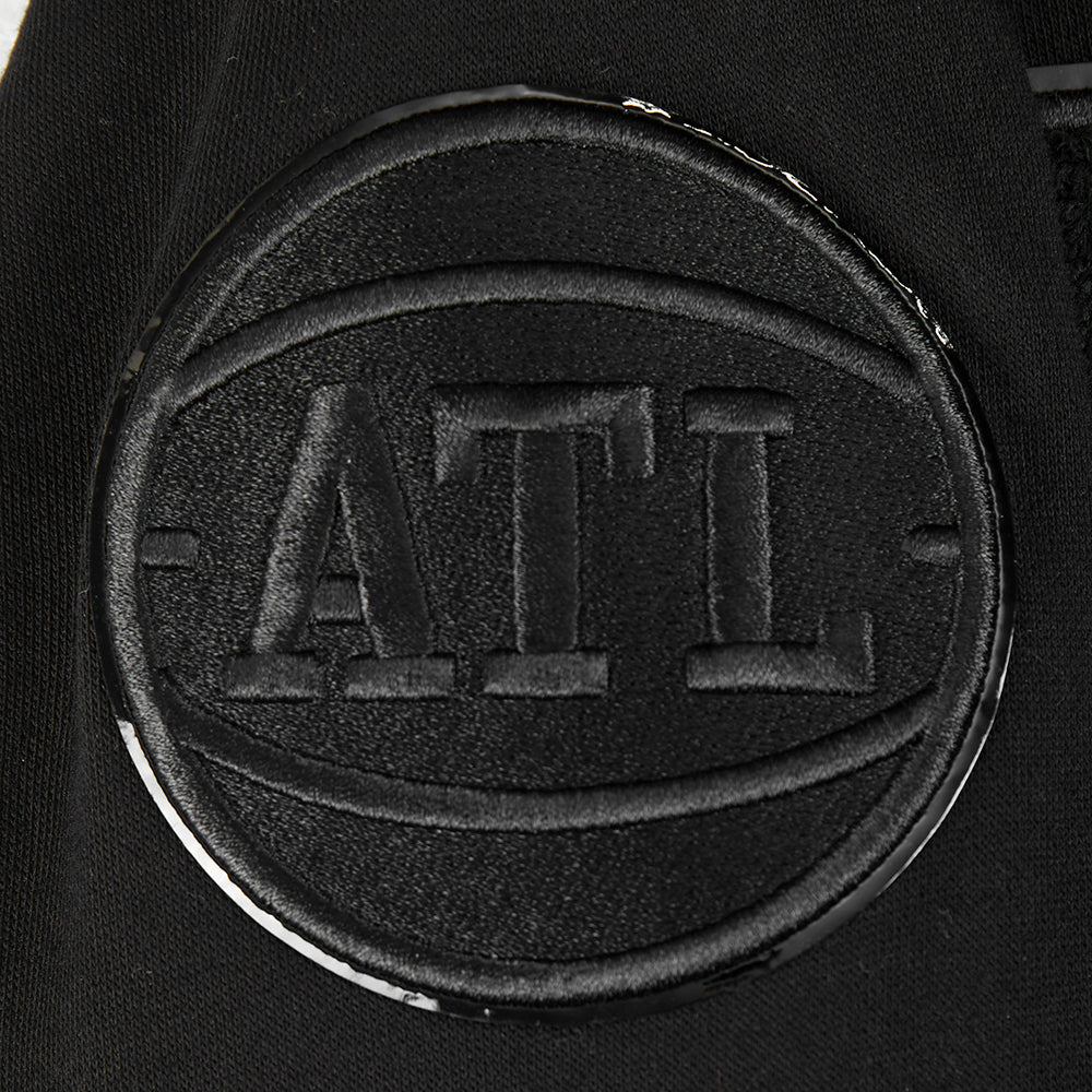 NBA ATLANTA HAWKS TRIPLE BLACK CHANDAIL À CAPUCHON EN MOLLETON POUR GARÇON JUNIOR (NOIR)