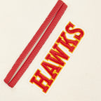 NBA ATLANTA HAWKS RETRO CLASSIC BLOUSON COLLÉGIAL EN LAINE À BORDS CÔTELÉS POUR GARÇON JUNIOR (COQUILLE D'ŒUF/ROUGE)