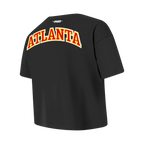 NBA ATLANTA HAWKS CLASSIC BIG GIRL'S SHORT SLEEVE BOXY TEE (BLACK)