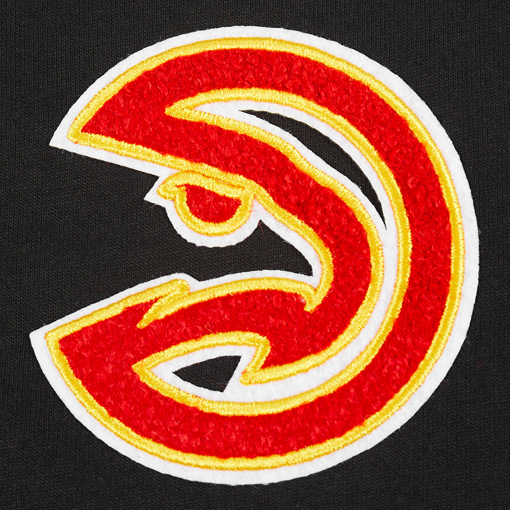 NBA ATLANTA HAWKS CLASSIC BIG GIRL'S SHORT SLEEVE BOXY TEE (BLACK)