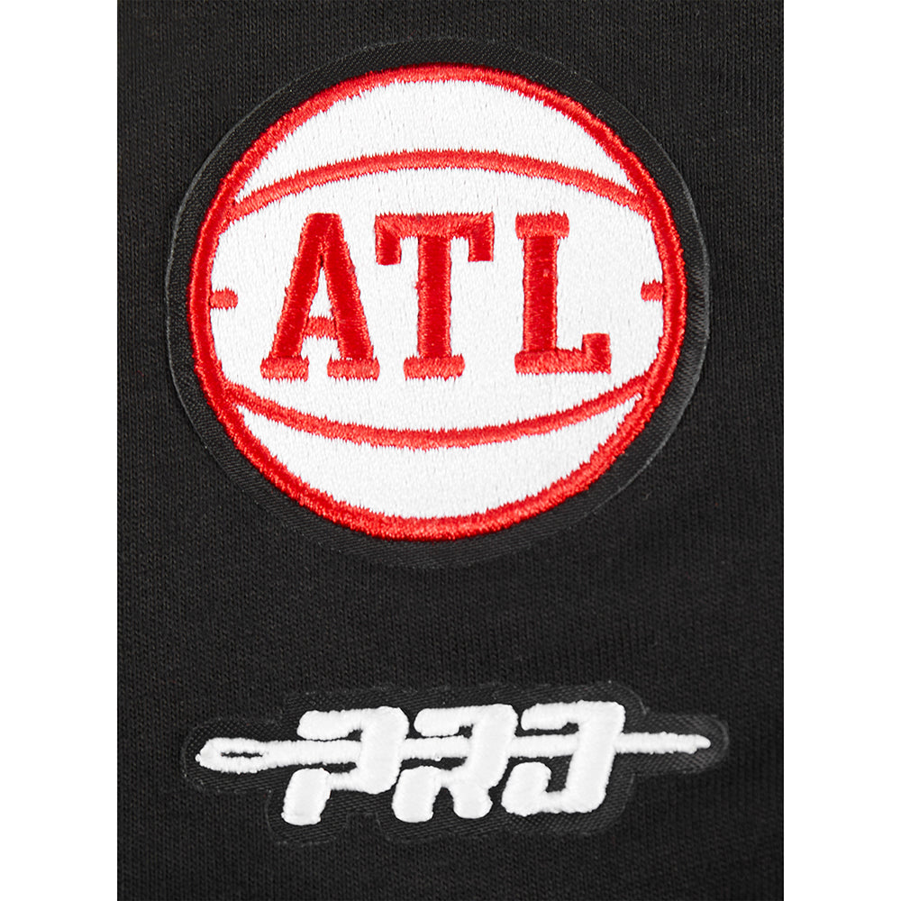 NBA ATLANTA HAWKS CLASSIC BIG GIRL'S SHORT SLEEVE BOXY TEE (BLACK)