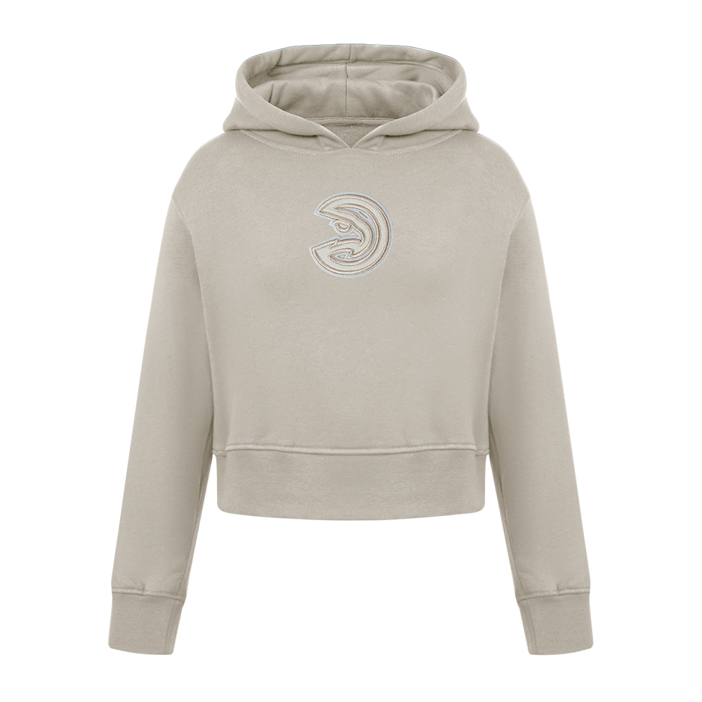 NBA ATLANTA HAWKS NEUTRAL BIG GIRL'S FLC PO HOODIE (TAUPE)