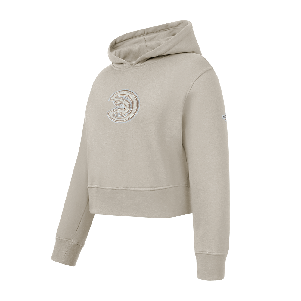 NBA ATLANTA HAWKS NEUTRAL BIG GIRL'S FLC PO HOODIE (TAUPE)