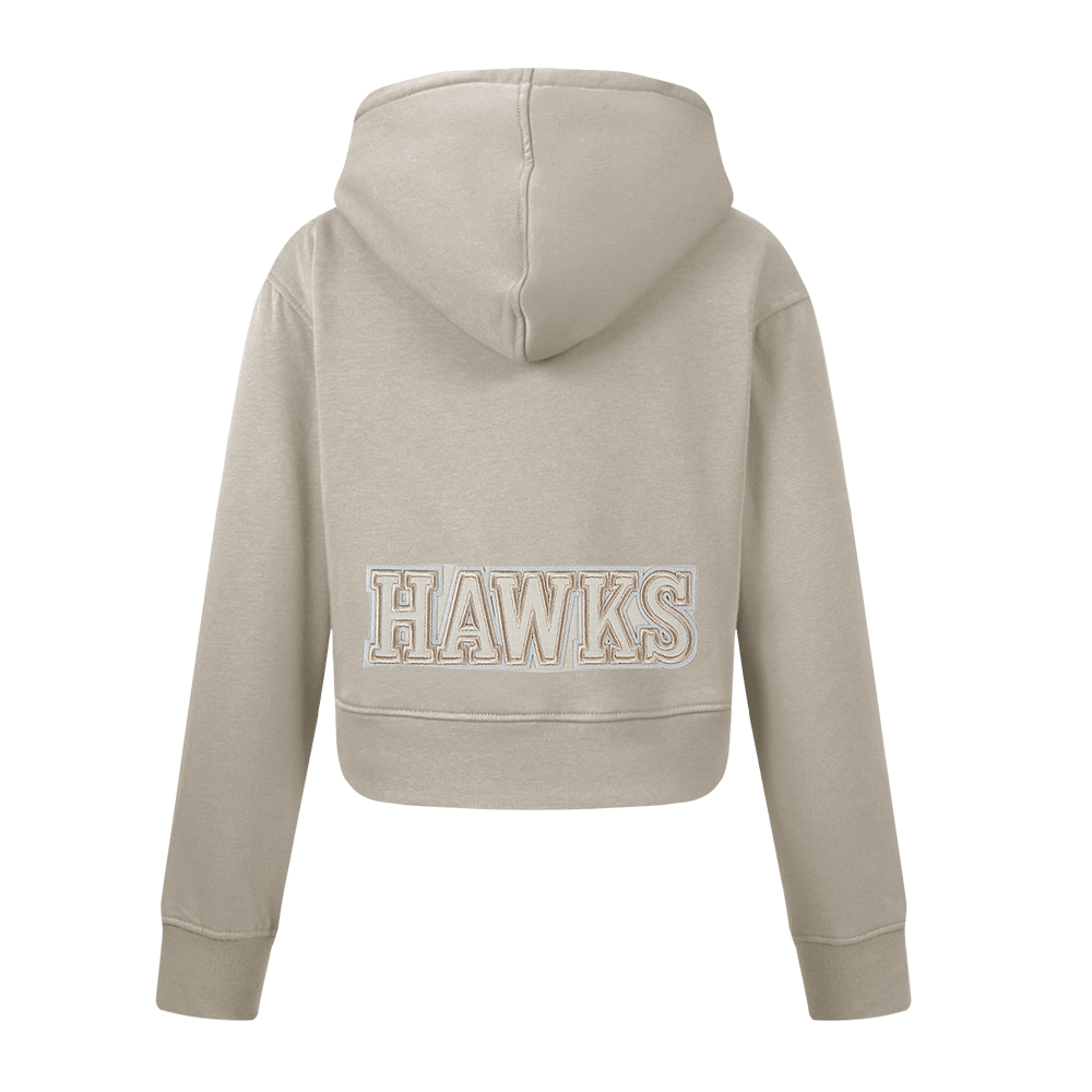 NBA ATLANTA HAWKS NEUTRAL BIG GIRL'S FLC PO HOODIE (TAUPE)