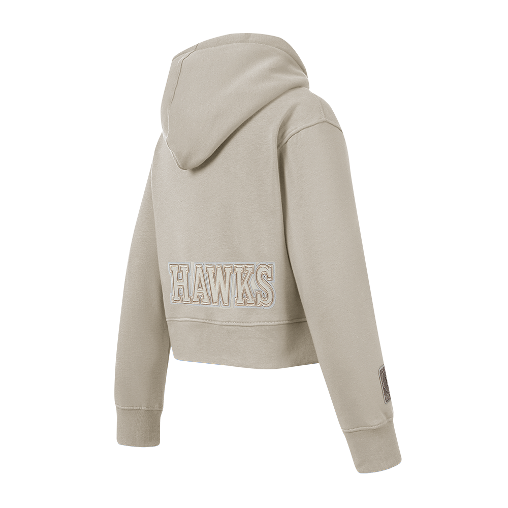 NBA ATLANTA HAWKS NEUTRAL BIG GIRL'S FLC PO HOODIE (TAUPE)