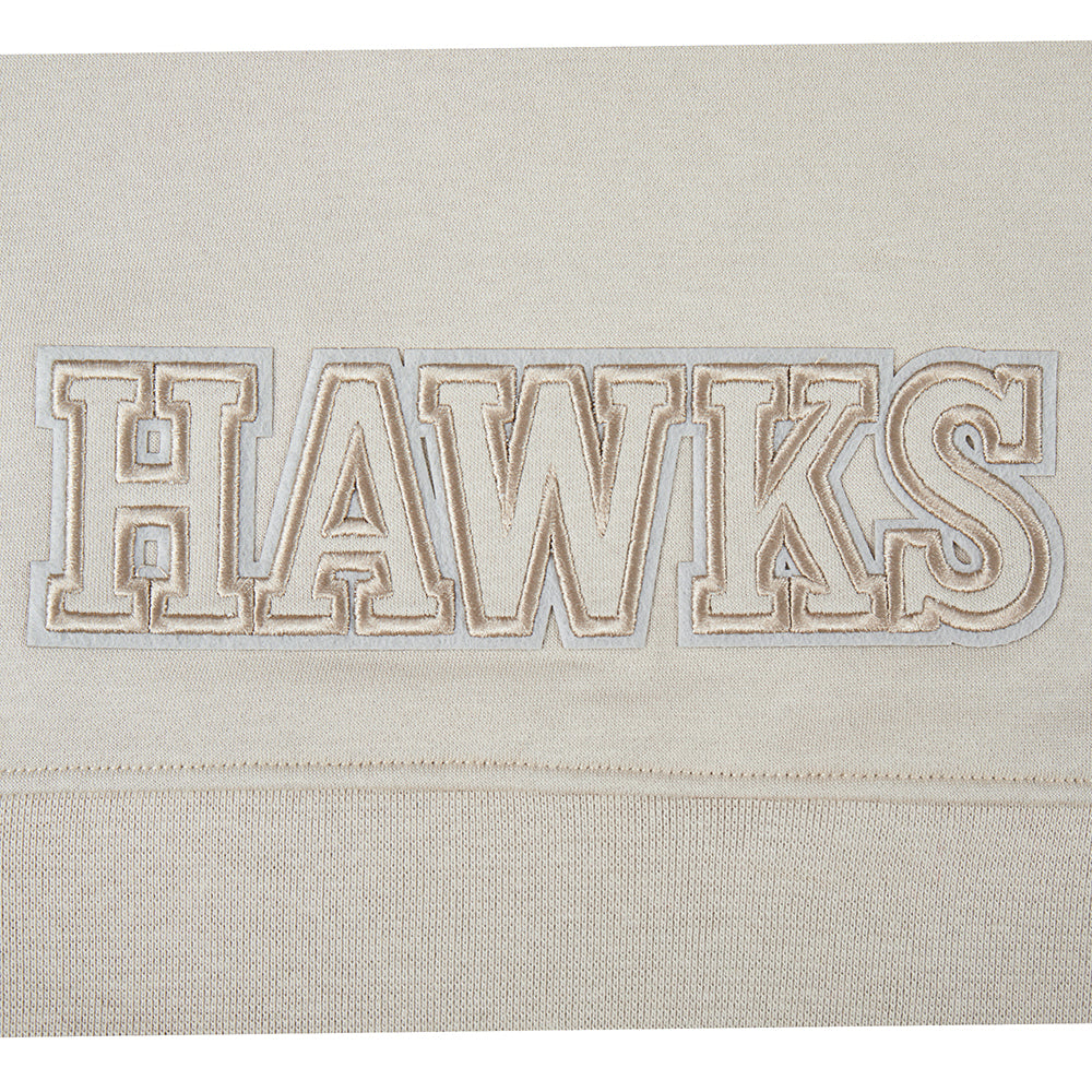 NBA ATLANTA HAWKS NEUTRAL BIG GIRL'S FLC PO HOODIE (TAUPE)