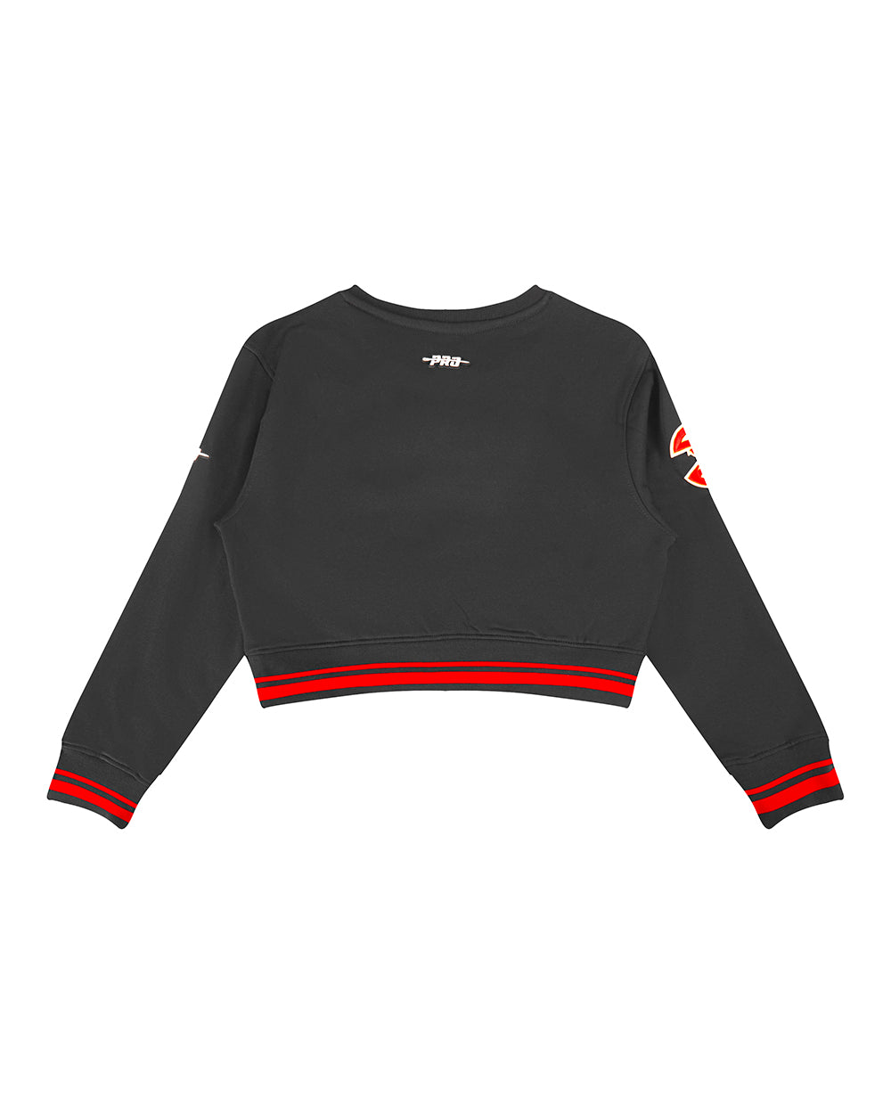 NBA ATLANTA HAWKS RETRO CLASSIC CHANDAIL À COL ROND EN MOLLETON CÔTELÉ POUR FILLE JUNIOR (NOIR/ROUGE/NOIR)