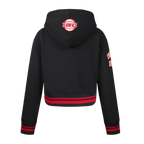 NBA ATLANTA HAWKS RETRO CLASSIC BIG GIRL'S RIB FLC PO HOODIE (BLACK/RED/BLACK)