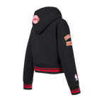 NBA ATLANTA HAWKS RETRO CLASSIC BIG GIRL'S RIB FLC PO HOODIE (BLACK/RED/BLACK)