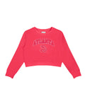 NBA ATLANTA HAWKS CHANDAIL À COL ROND TRIPLE ROSE EN MOLLETON POUR FILLE JUNIOR (VIOLET BETTERAVE)